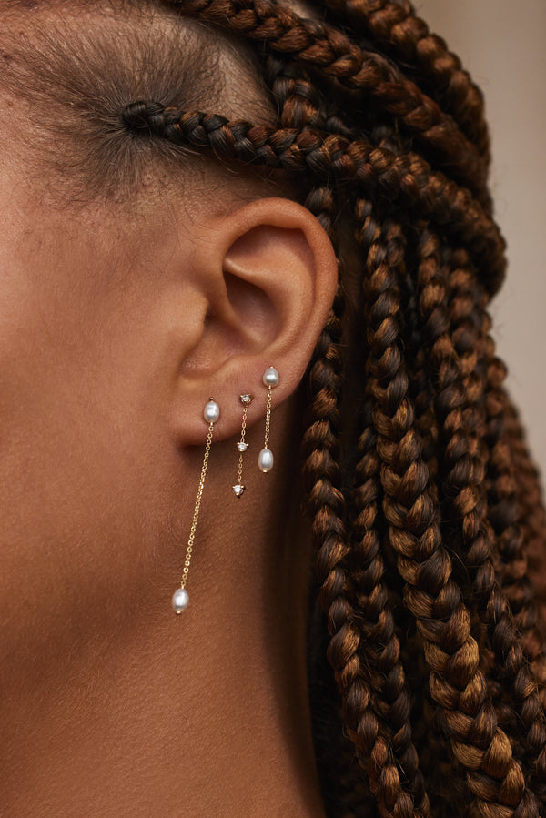Short flat leaf Earrings - (Gold\Silver & Bronze) | Abramson Gallery